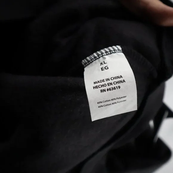 Bebe Womens Pullover Hoodie Sequin Logo Size XL Black Sweatshirt New - Picture 8 of 9